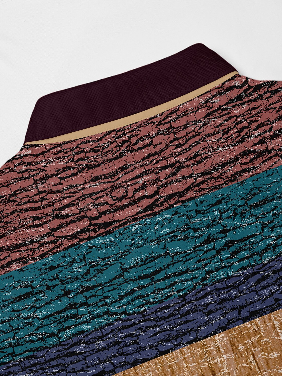 Inked Skins Men's Ribbed Collar Polo Top UPF50+