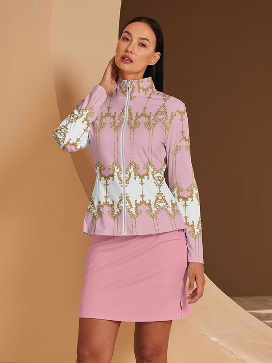 Bold Baroque Ruffle Golf Jacket Sun Protection