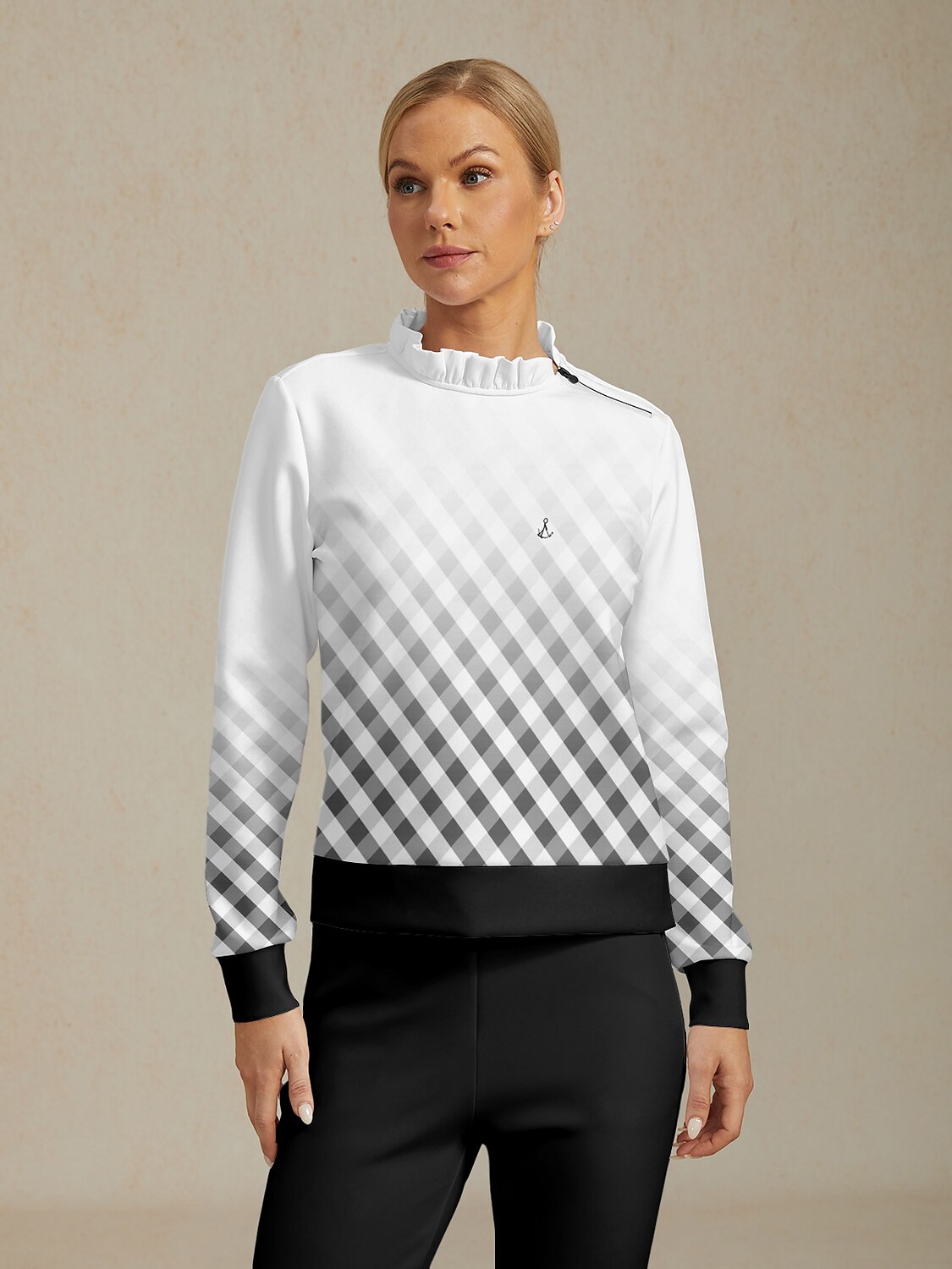 Hyper-prep Ruffle Collar Golf Sweatshirt