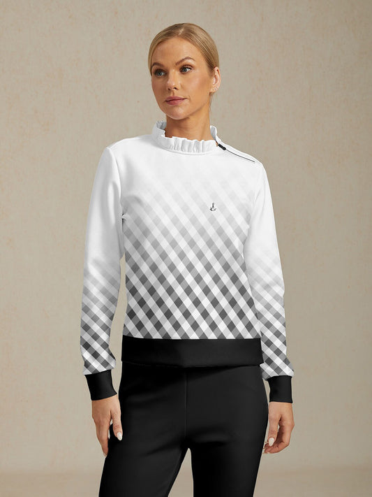Hyper-prep Ruffle Collar Golf Sweatshirt