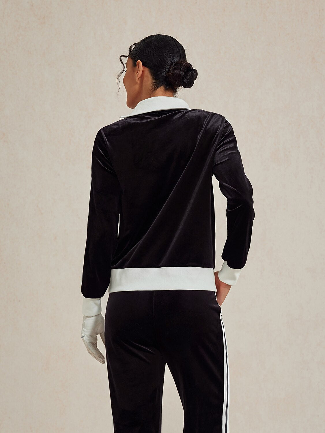 UltraSoft Velvet Long Sleeve Asymmetrical Collar Sweatshirt