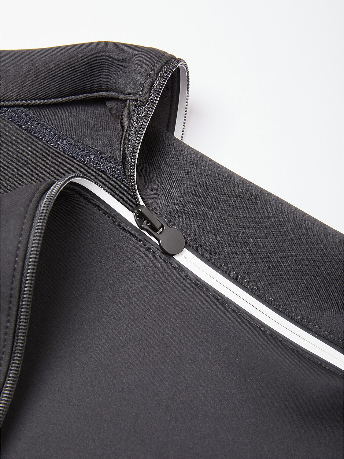 Basic Men's Irregular Zip Collar Long Sleeve Sweatshirt