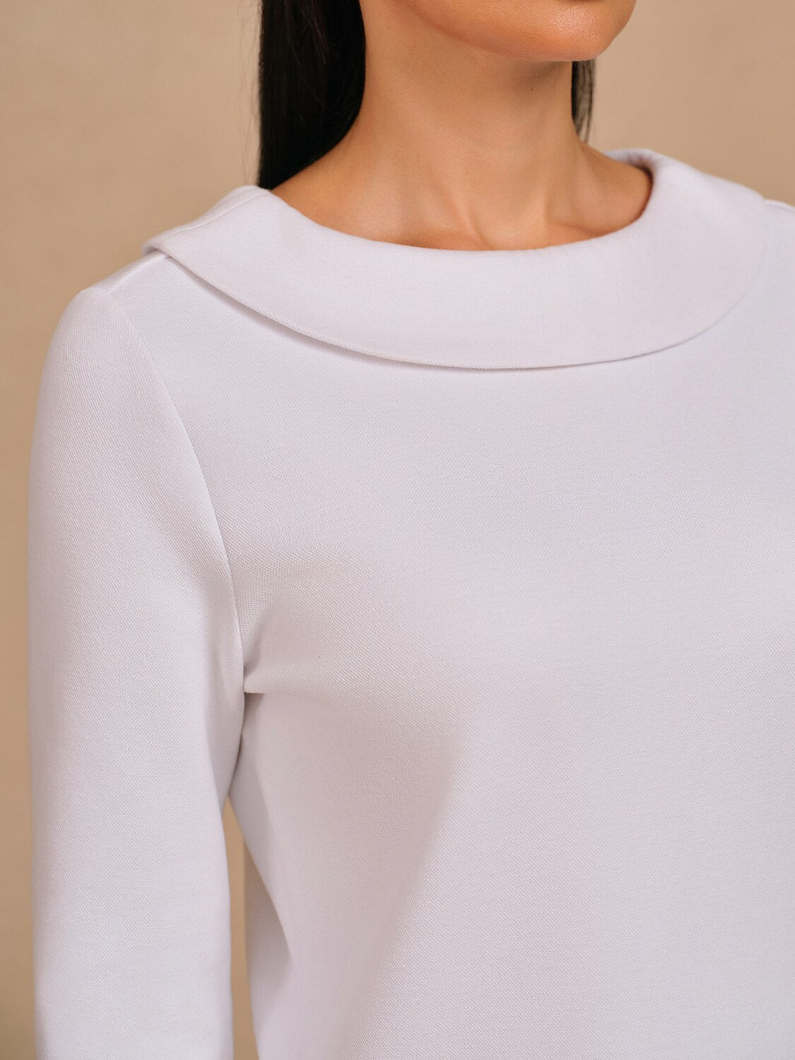 Crisp Couture 3/4 Sleeve Pique Polo Top