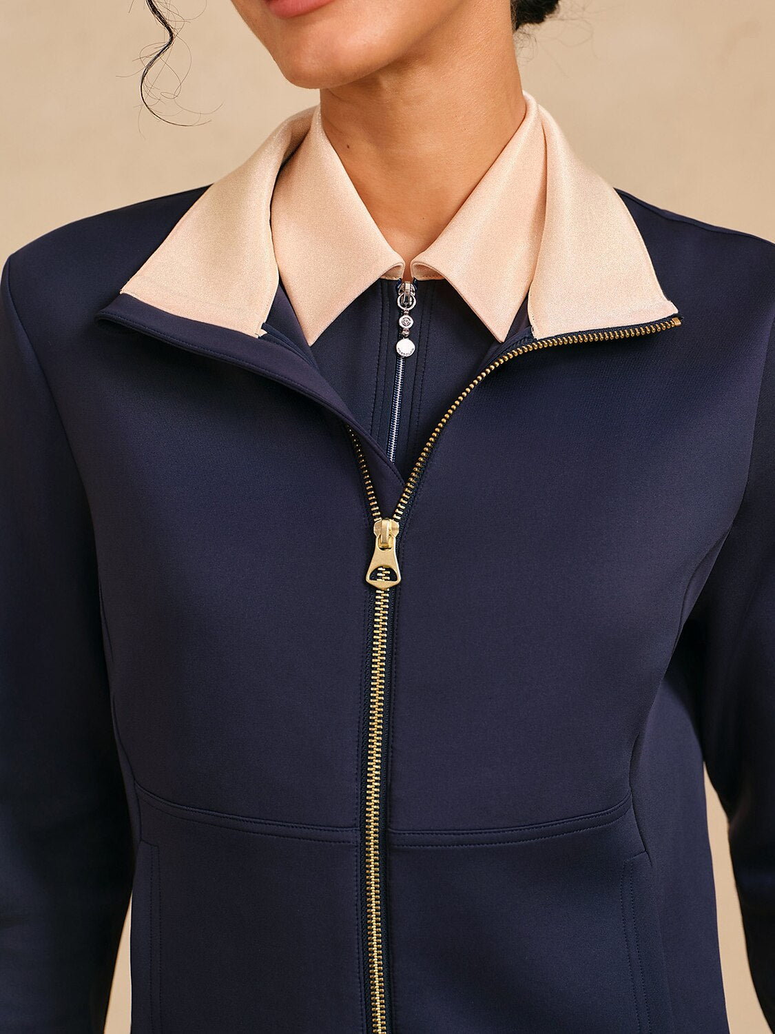 Navycore Color Block Full Zip Golf Jacket