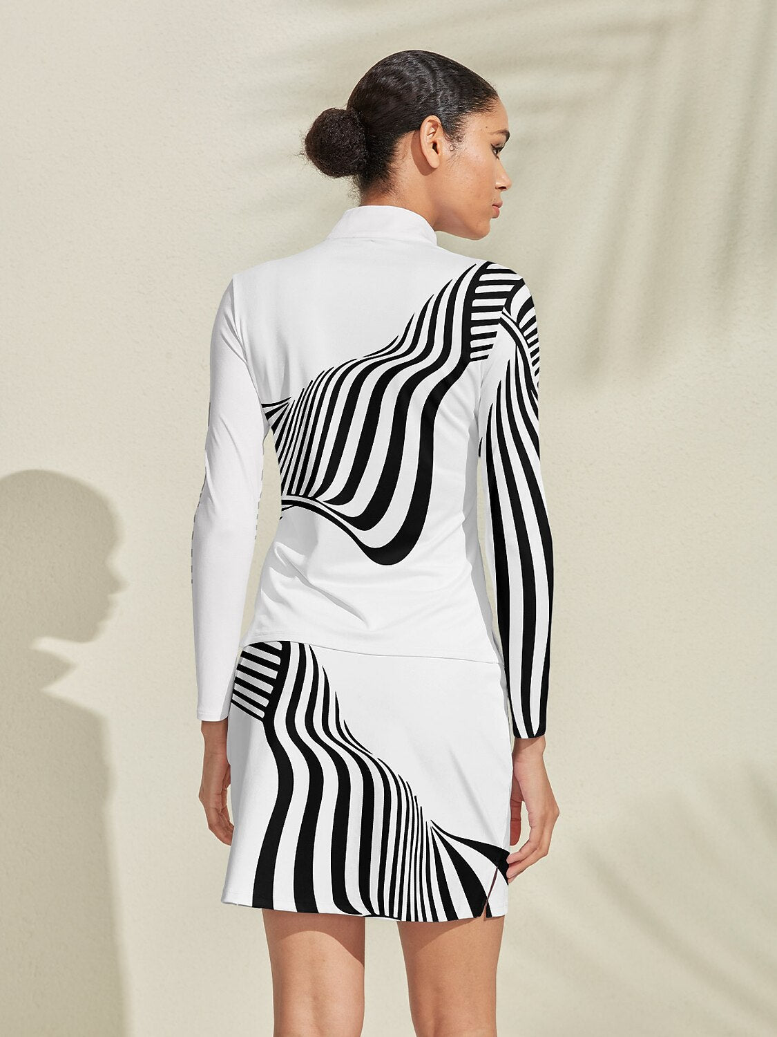 Playful Nautical Silky Golf Shirt Quarterzip UPF50+