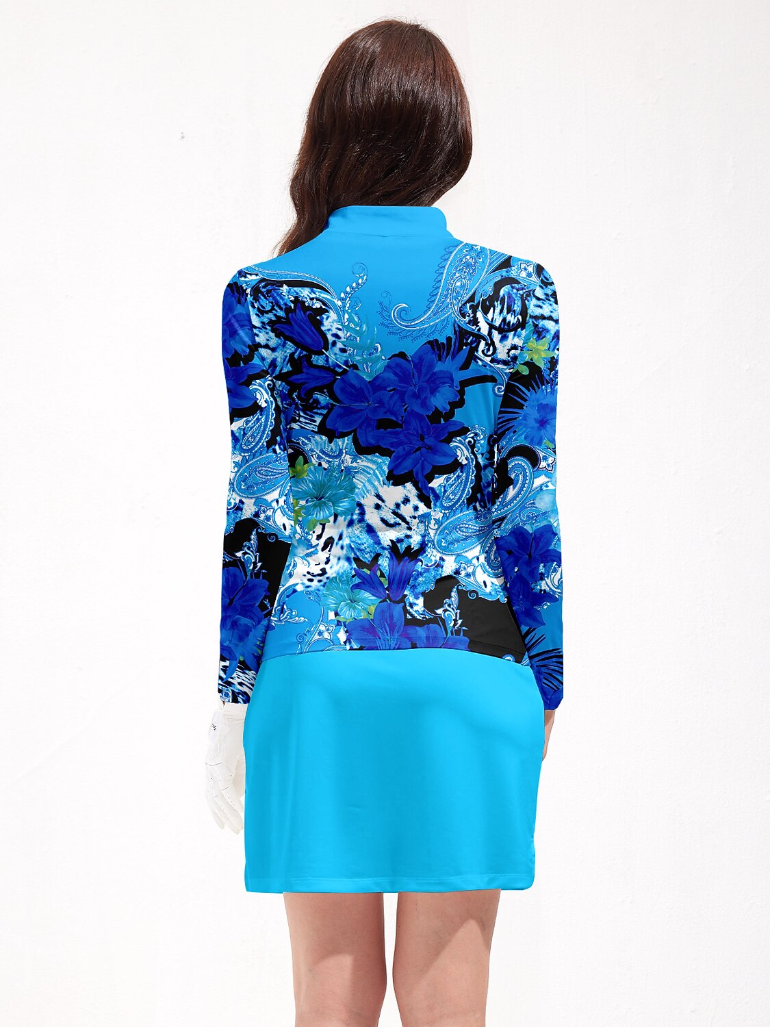 Hyped-up Tropical Golf Shirt Quarterzip UPF50+