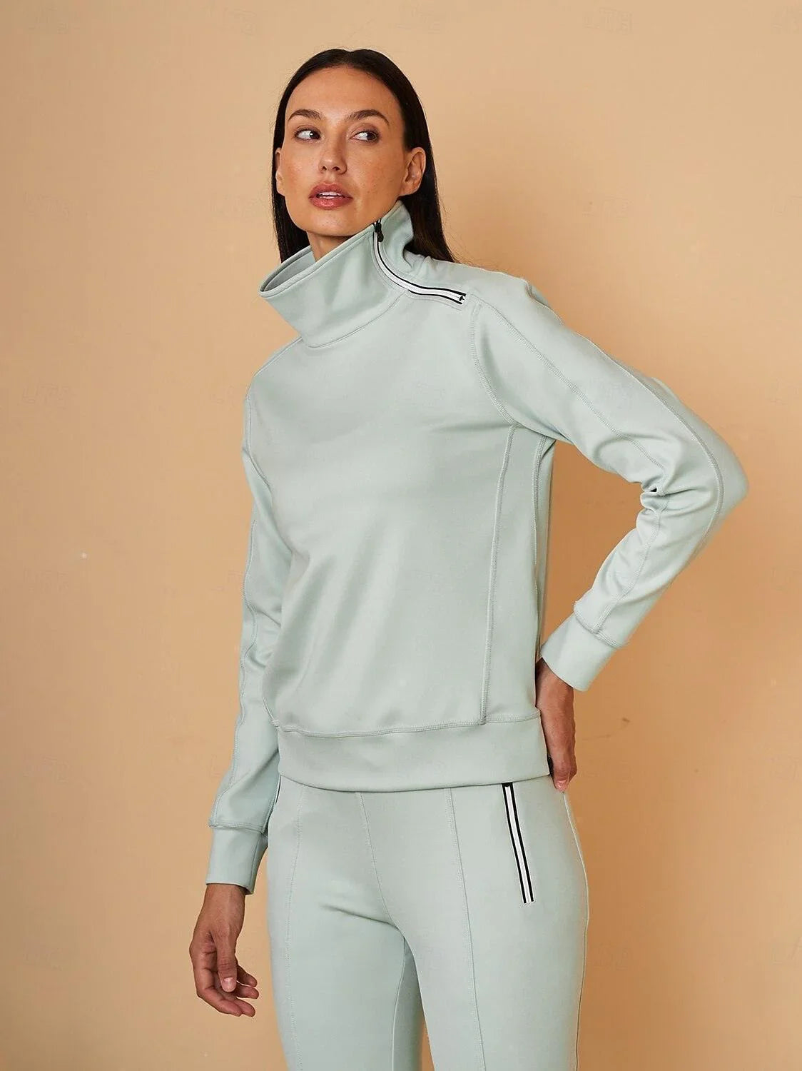 More Than Basic Irregular Collar Golf Sweatshirt
