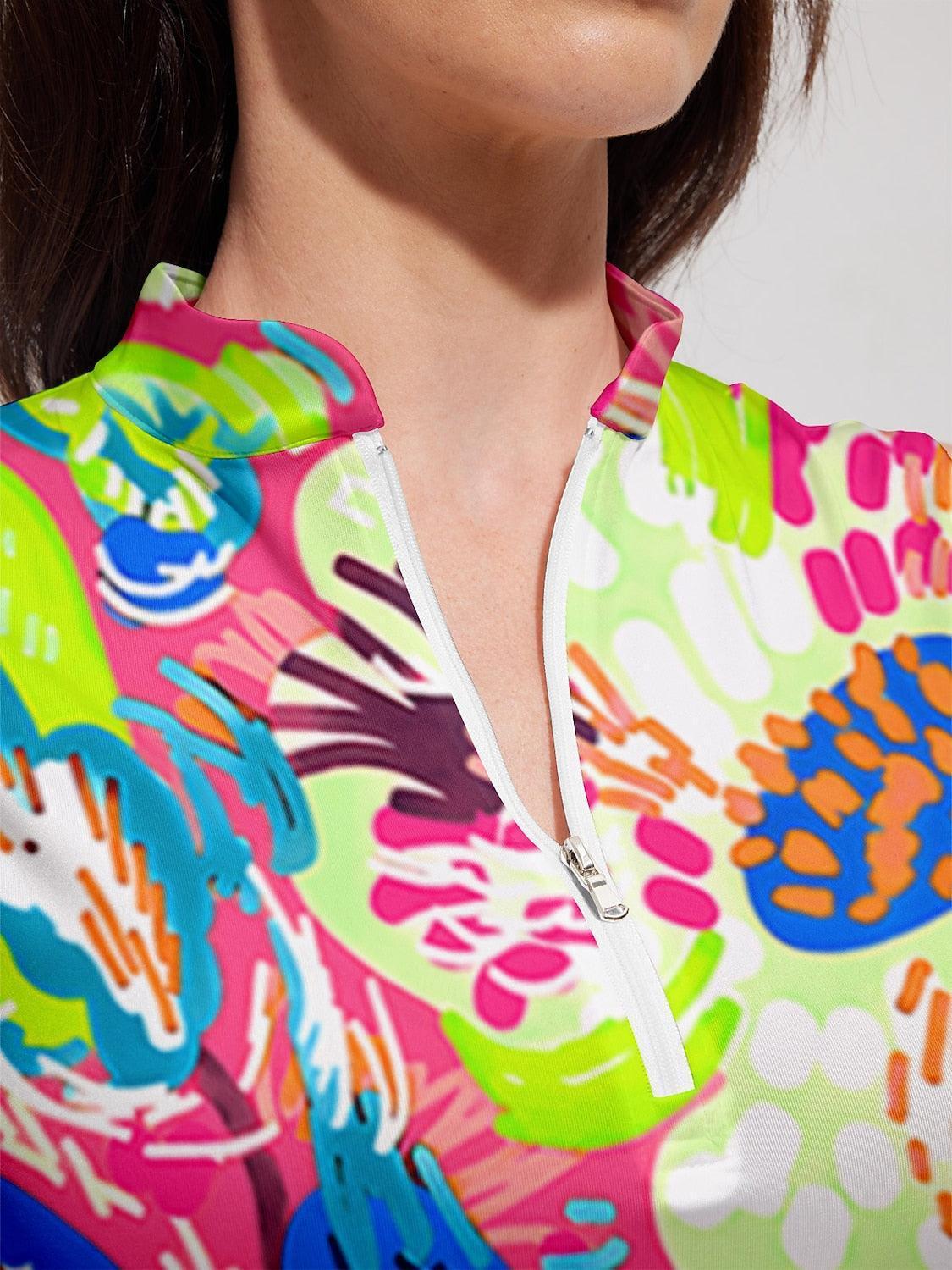 Hyped-up Tropical Sleeveless Dress UPF50+