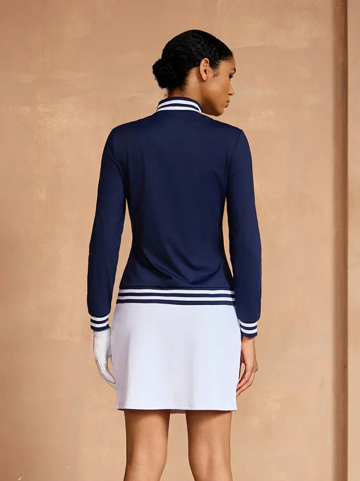 Navycore Long Sleeve Golf Shirt Quarterzip UPF50+