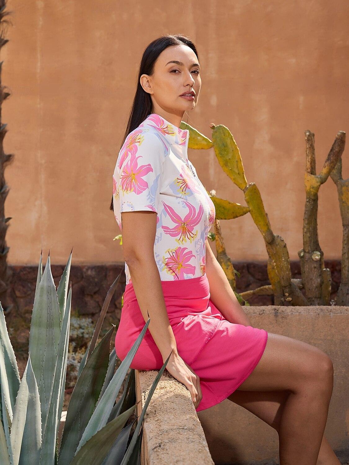 Premium Short Sleeve Mock Neck Quarterzip UPF50+