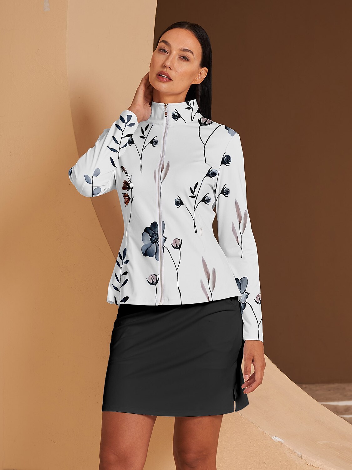 Botanical Energy Ruffle Golf Jacket Sun Protection