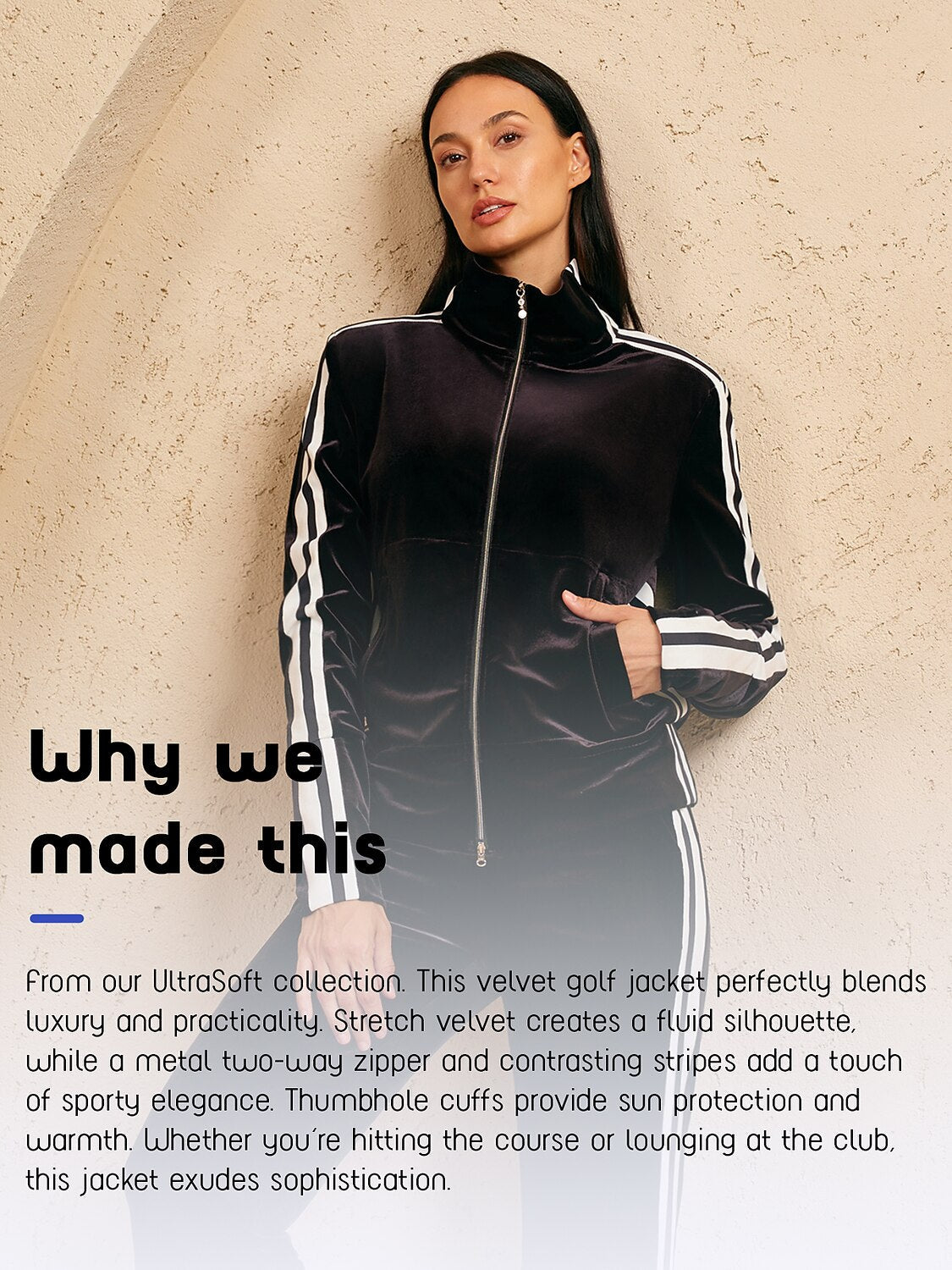 UltraSoft Velvet Long Sleeve Full Zip Jacket