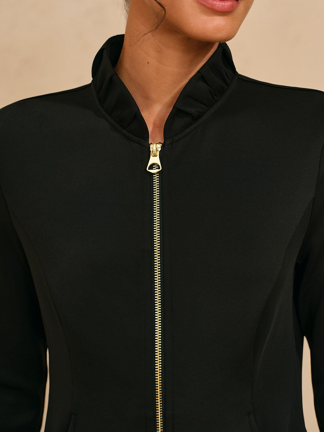 More Than Basic Ruffle Golf Jacket