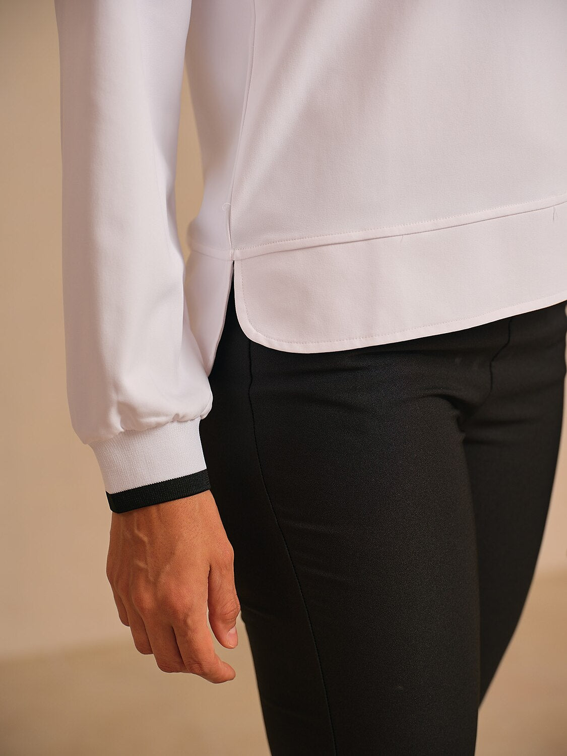 Crisp Couture Long Sleeve Polo Top UPF50+