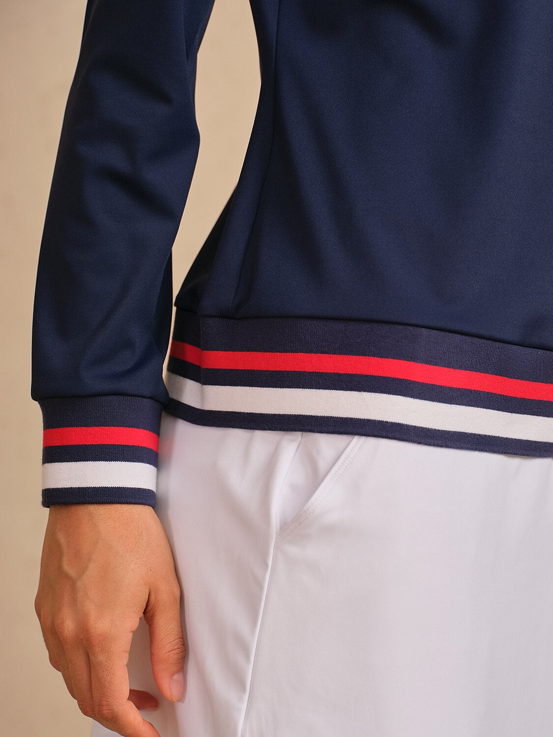 Navycore Color Block V-Neck Golf Polo Shirt UPF50+