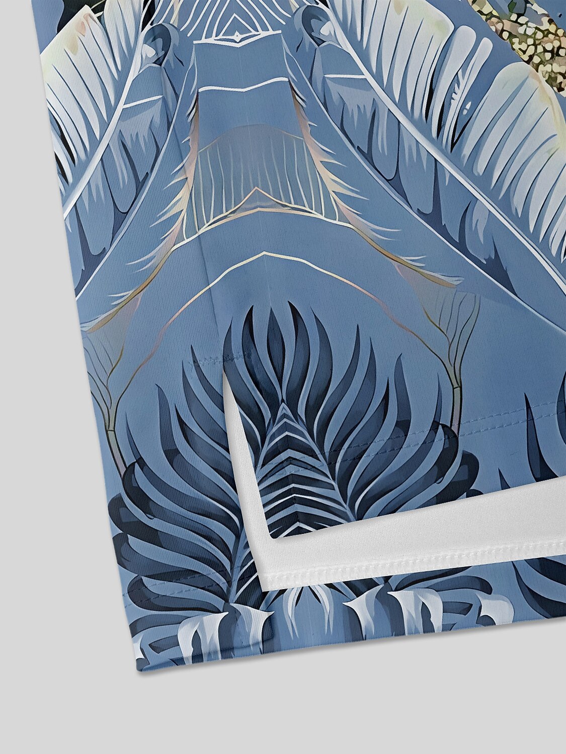 Hyped-up Tropical Men's Ribbed Collar Polo Top UPF50+