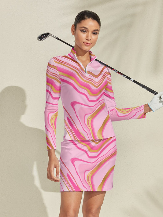 Inked Skins Silky Golf Shirt Quarterzip UPF50+