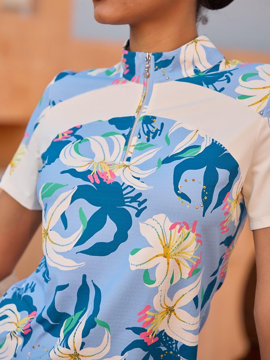 Premium Short Sleeve Mock Neck Quarterzip UPF50+