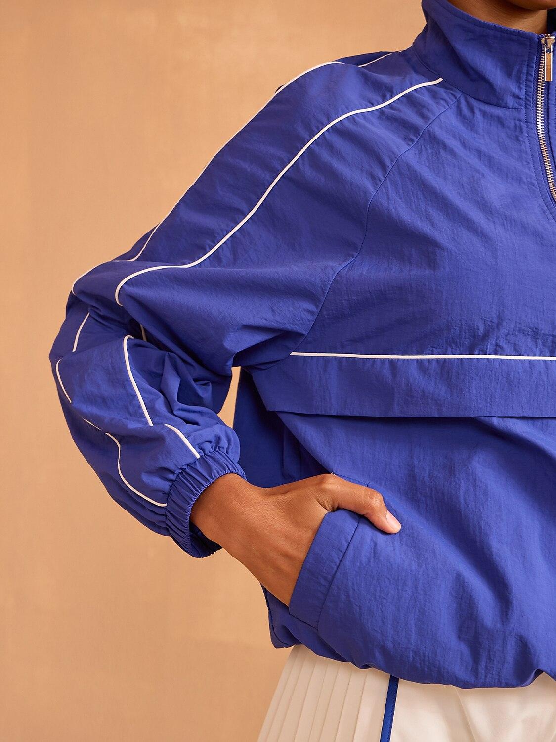 More Than Basic Long Sleeve Trimmed Pocket Sweatshirt