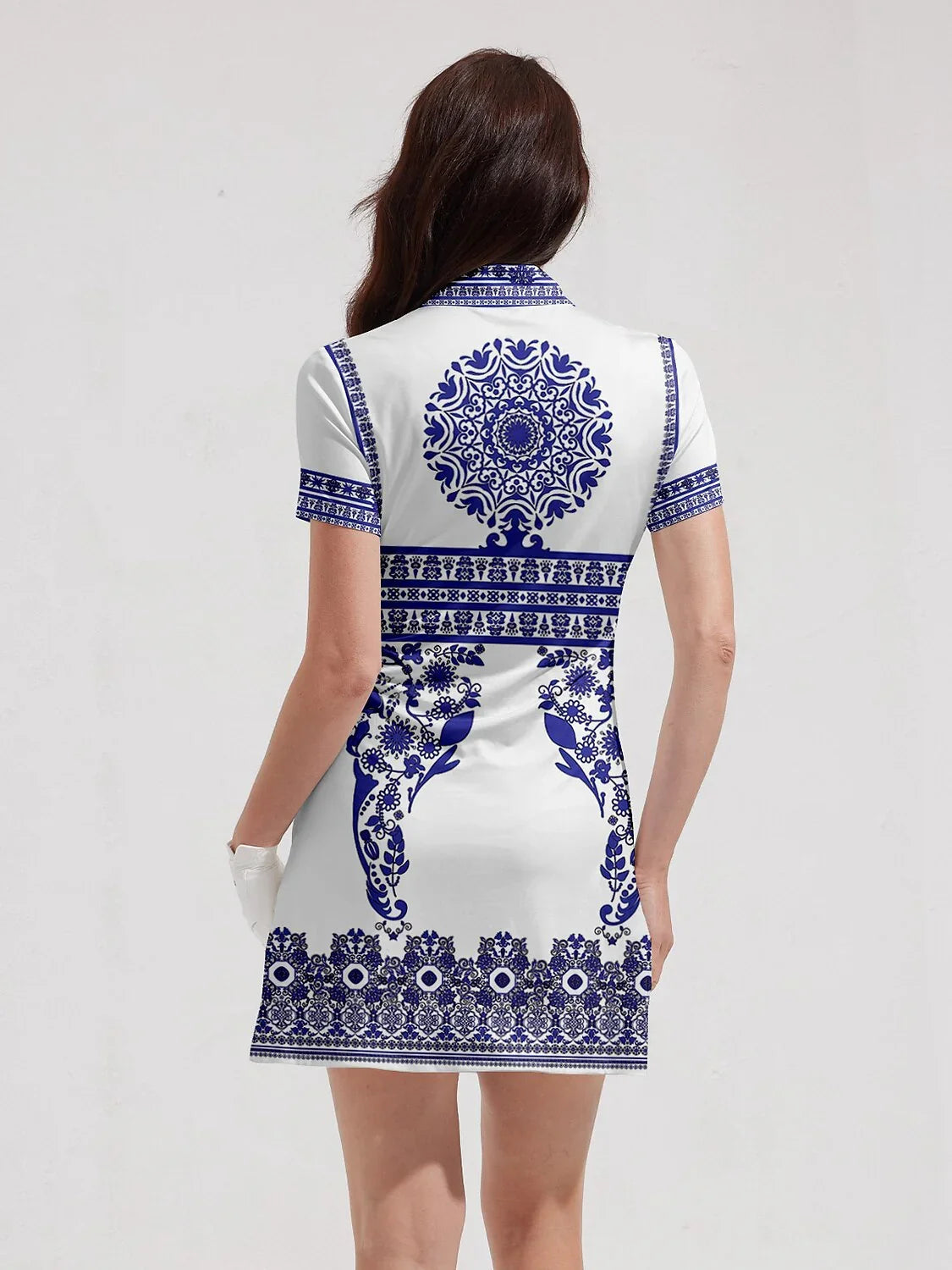 Pretty Feminine Short Sleeve 36.5 Inch Dress UPF50+