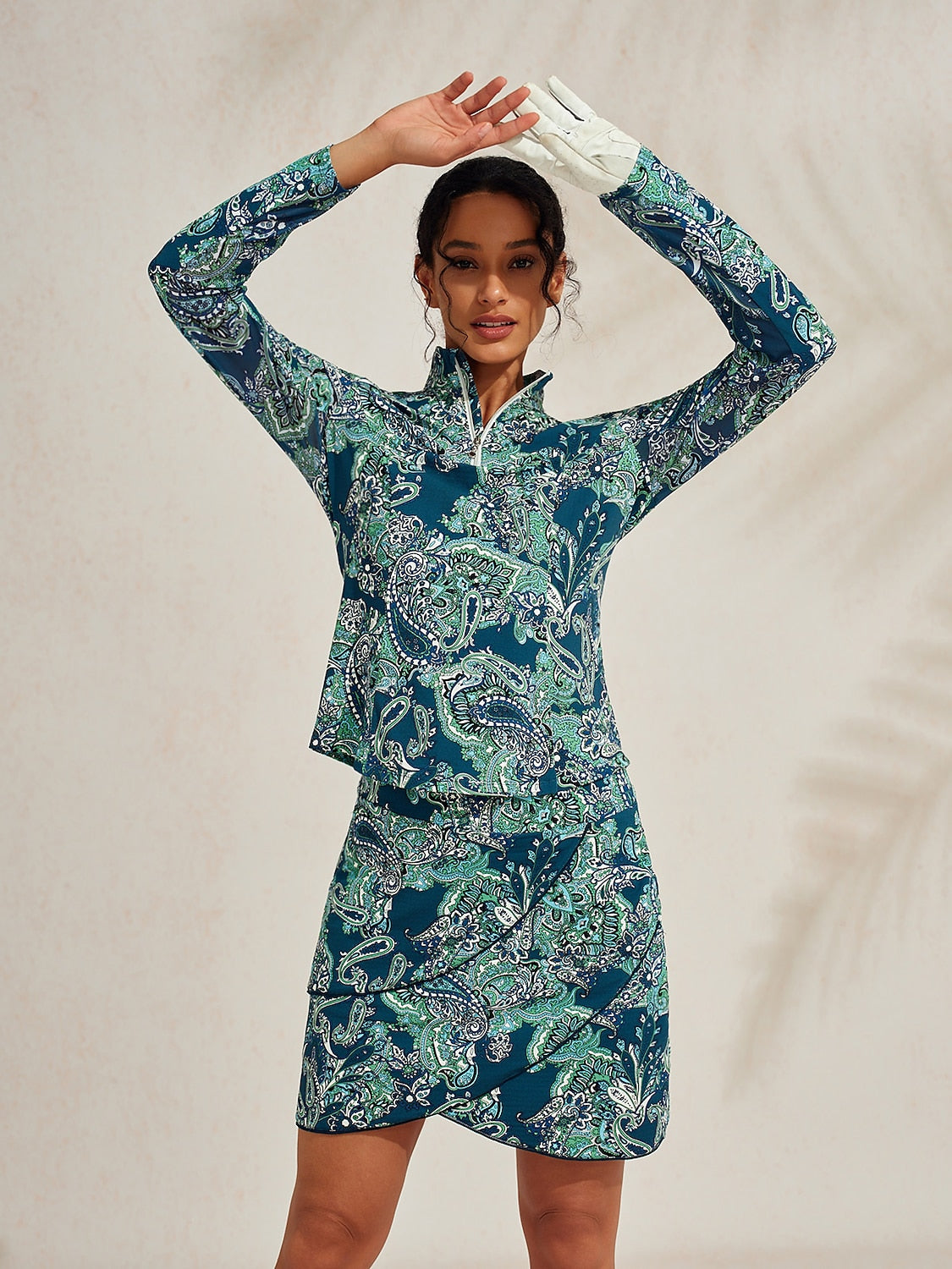 Premium Long Sleeve Mock Neck Quarterzip UPF50+