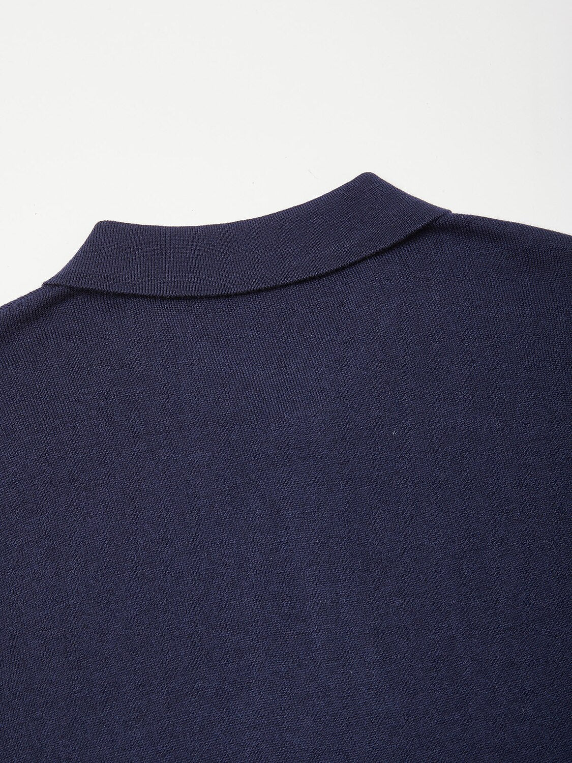 Aqua Wool Men's Long Sleeve Polo Shirt