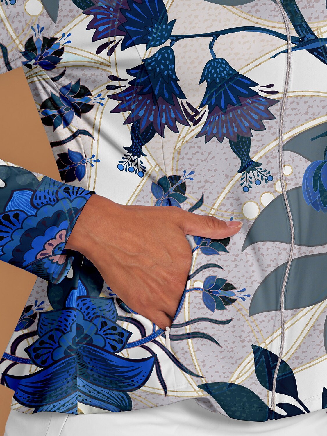 Botanical Energy Ruffle Golf Jacket Sun Protection