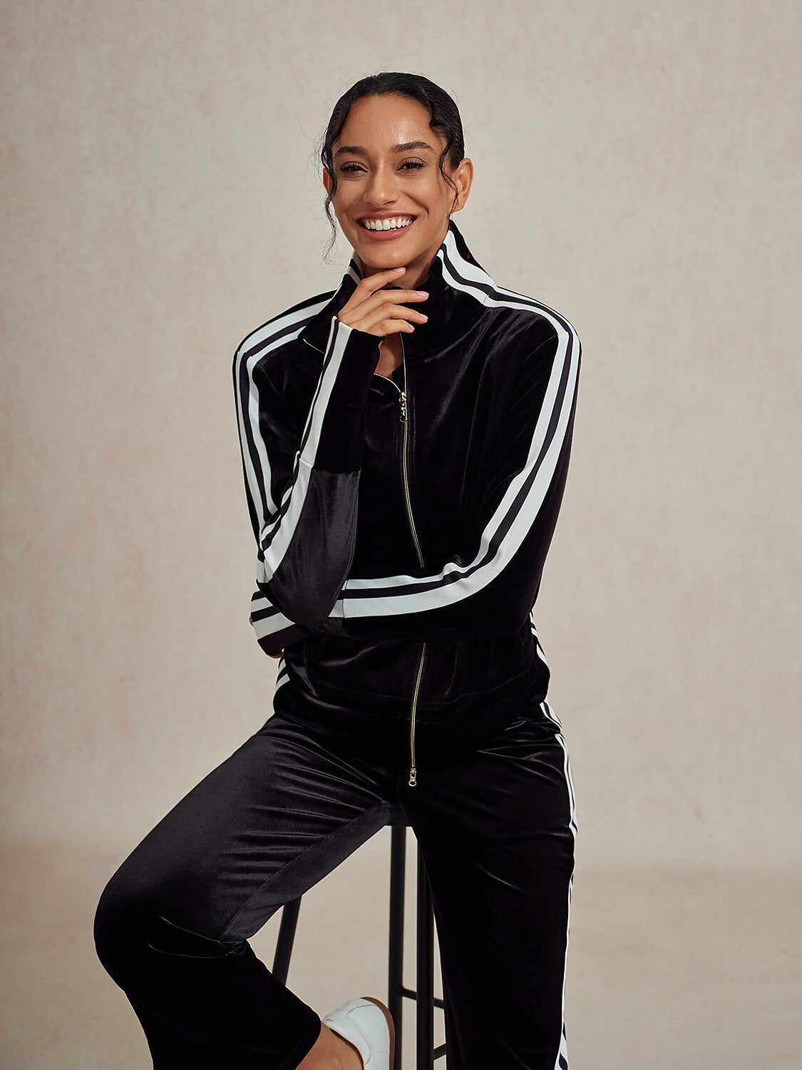 UltraSoft Velvet Long Sleeve Full Zip Jacket