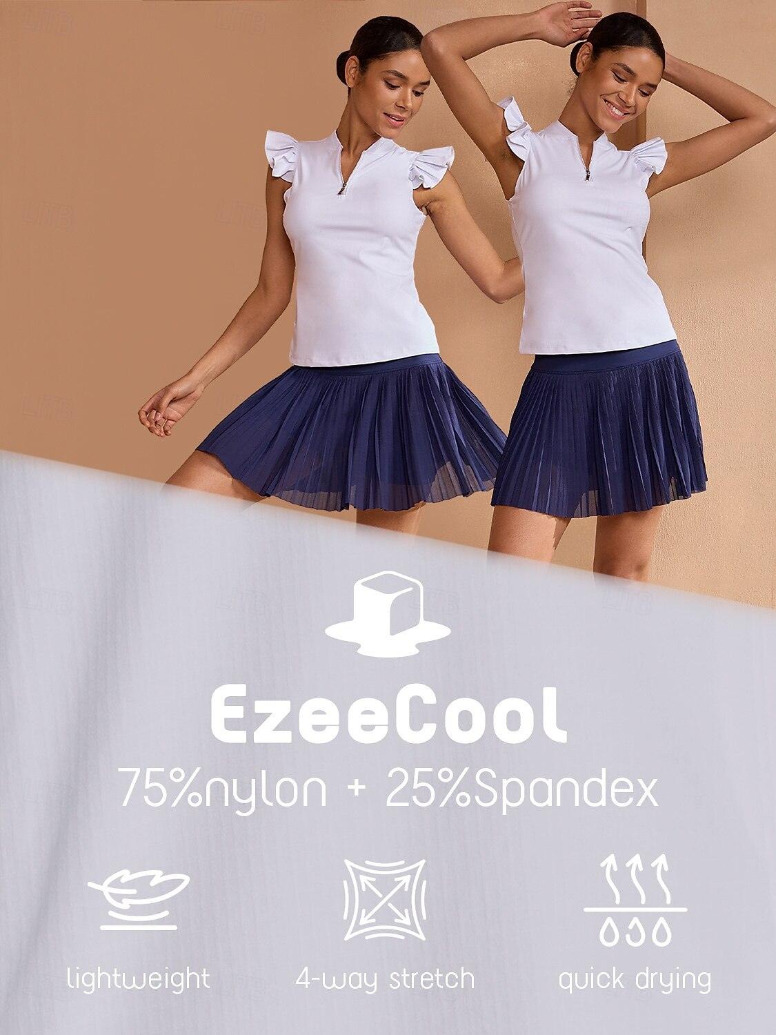 More Than Basic Ruffle Sleeve Tennis Shirt  UPF50+