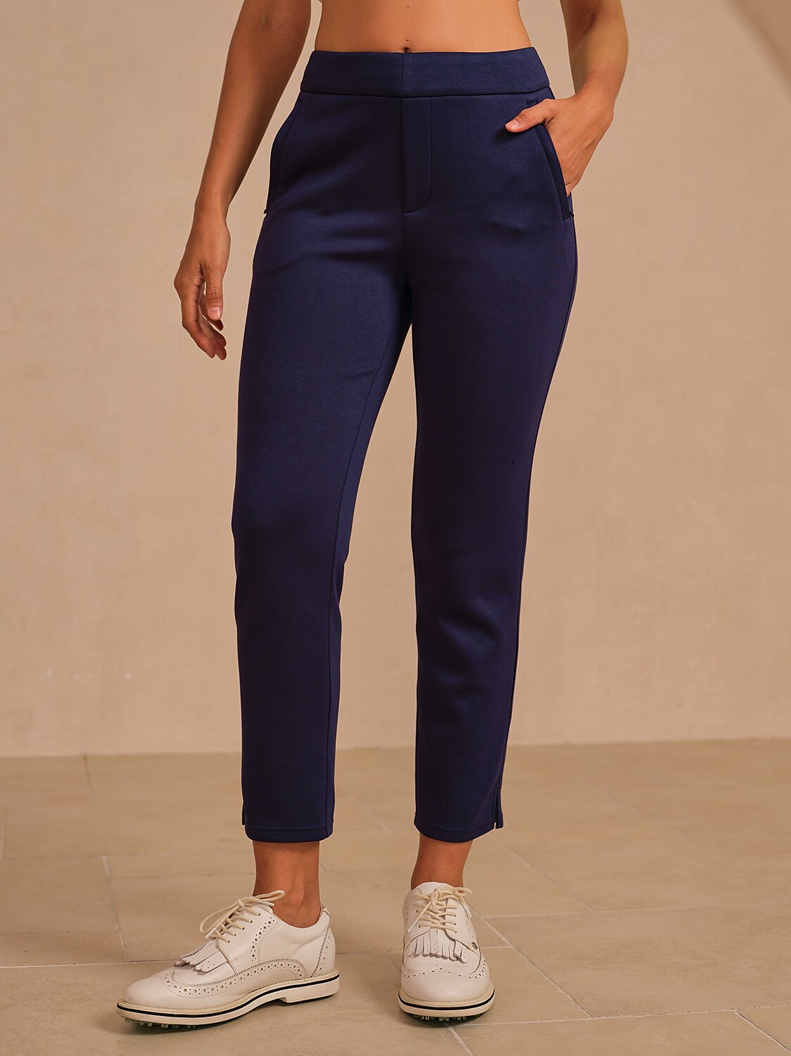 More Than Basic Stretch Zipper Pocket Ankle Pants