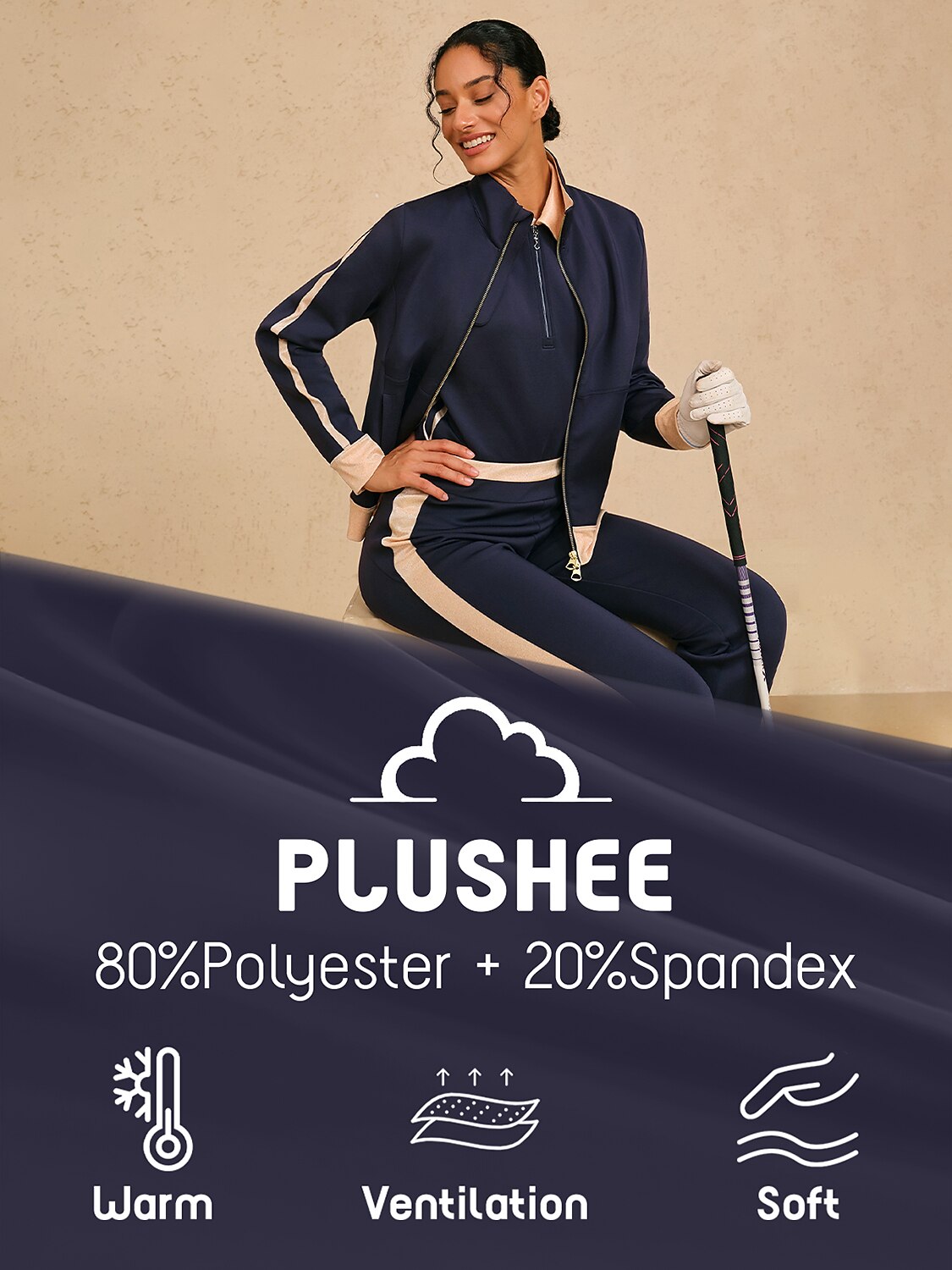 Navycore Color Block Full Zip Golf Jacket