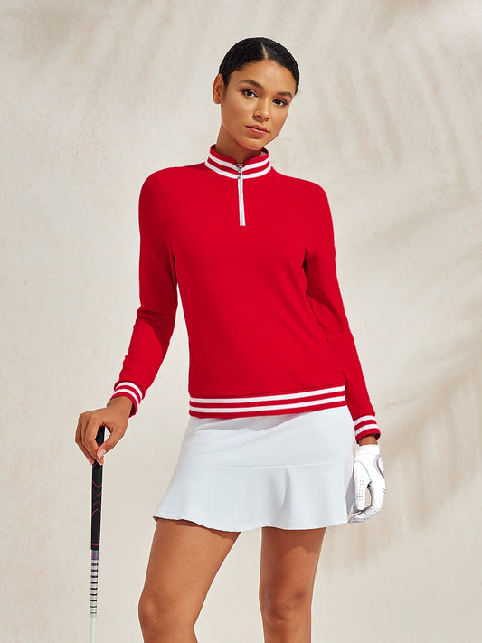 Navycore Long Sleeve Golf Shirt Quarterzip UPF50+