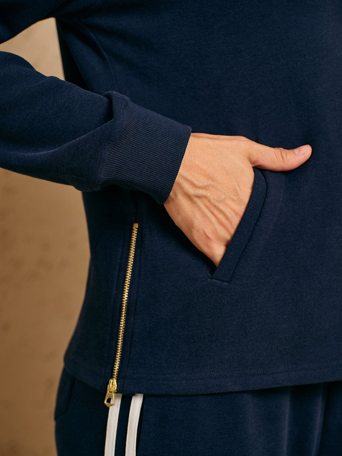 UltraSoft Velour Long Sleeve Side Zipper Sweatshirt