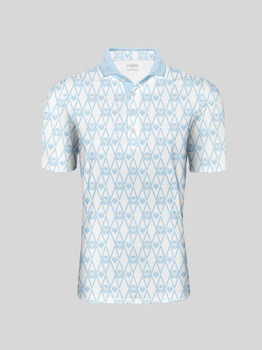 Hyper-prep Men's Ribbed Collar Polo Top UPF50+