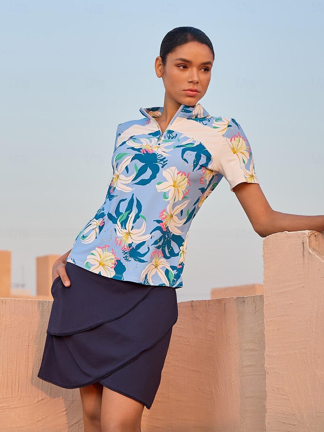 Premium Short Sleeve Mock Neck Quarterzip UPF50+