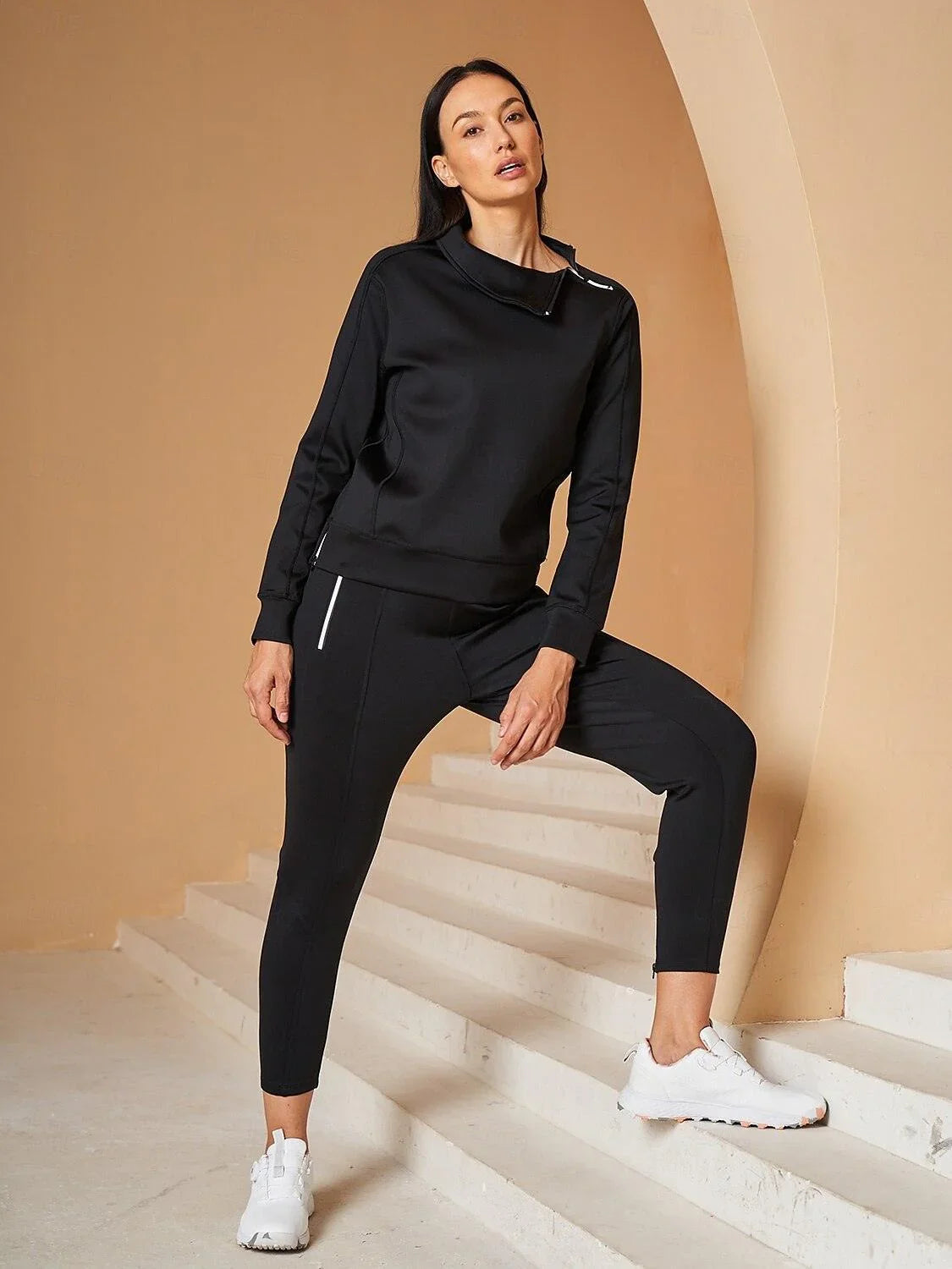 More Than Basic Irregular Collar Golf Sweatshirt