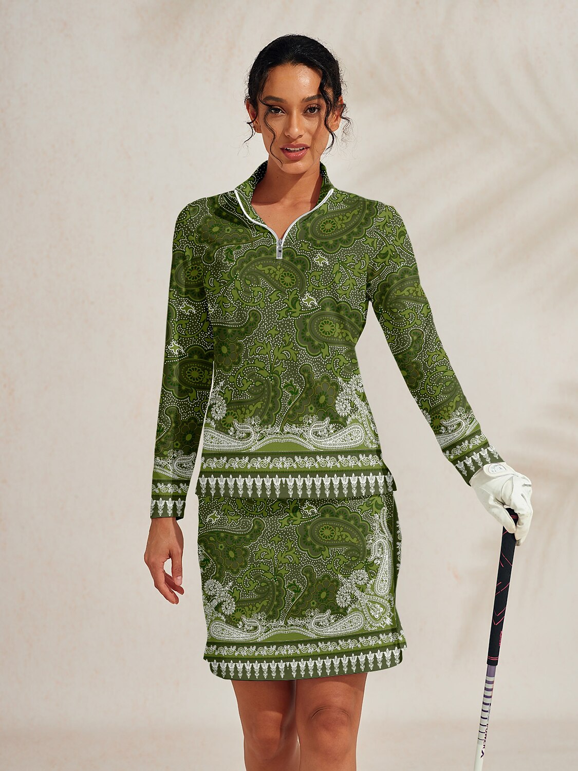 Pretty Feminine Silky Golf Shirt Quarterzip UPF50+