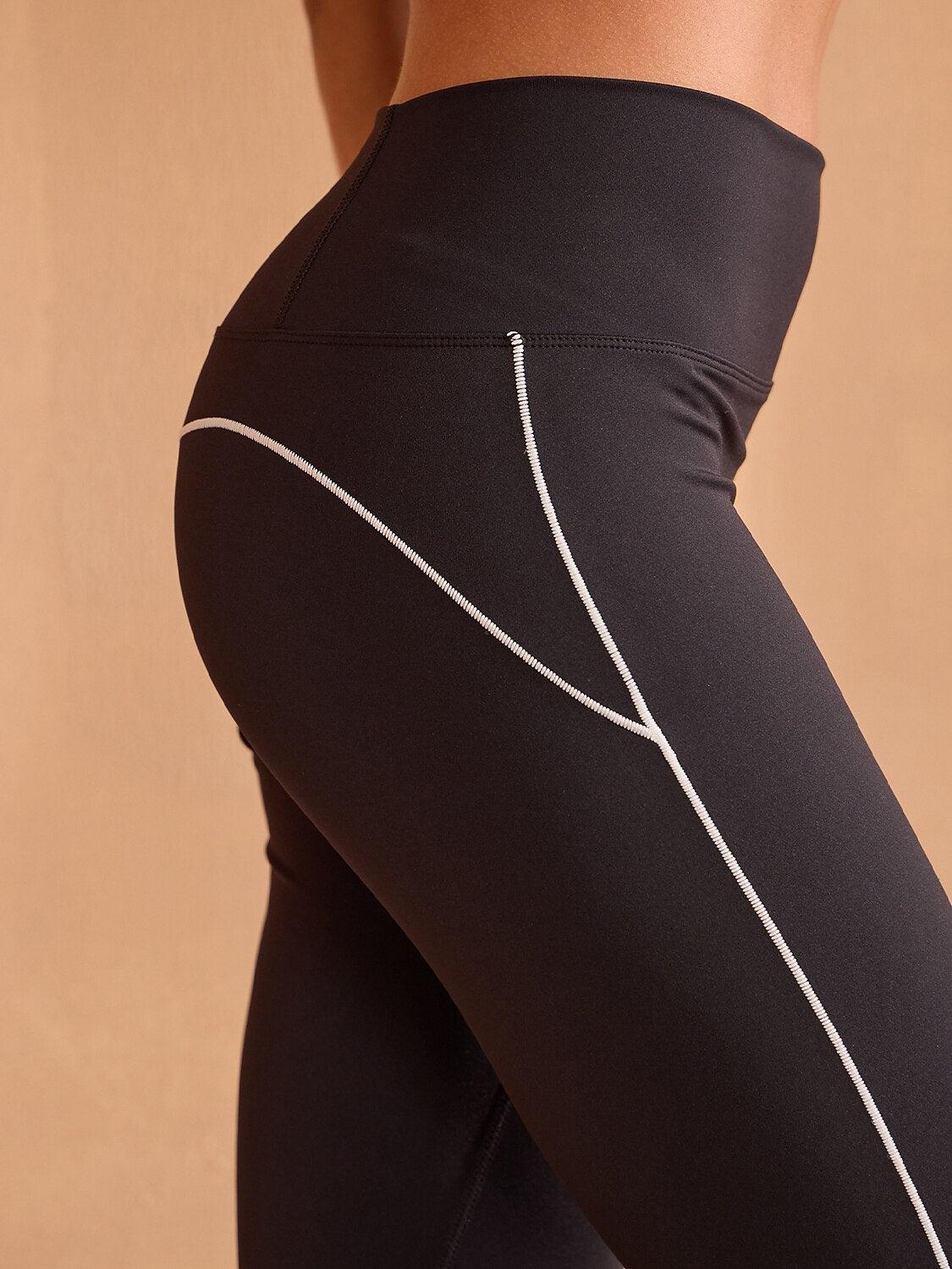 More Than Basic High Waist 35 Inch Trimmed Flared Pants