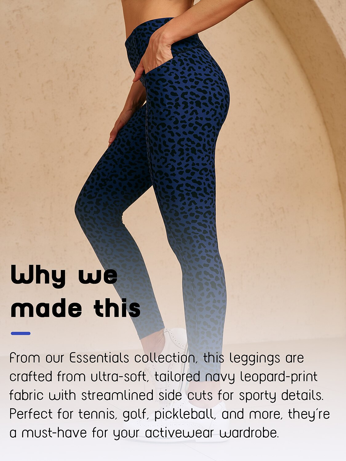 More Than Basic 35 Inch Leopard Golf Leggings
