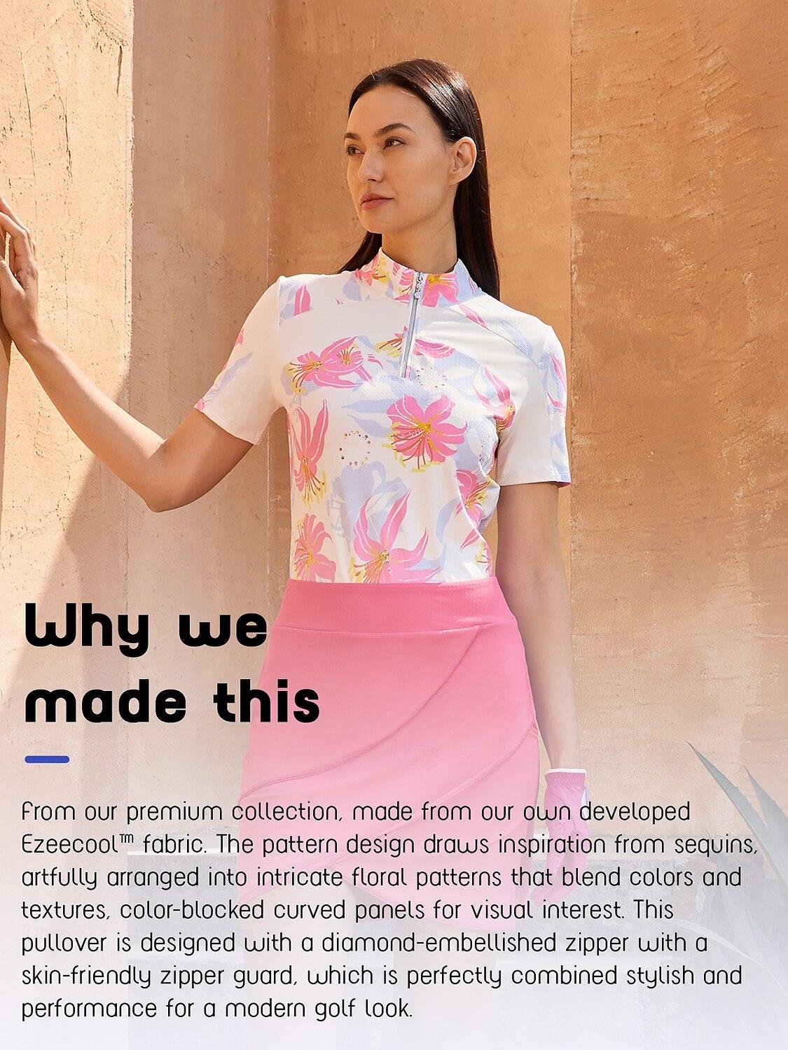 Premium Short Sleeve Mock Neck Quarterzip UPF50+