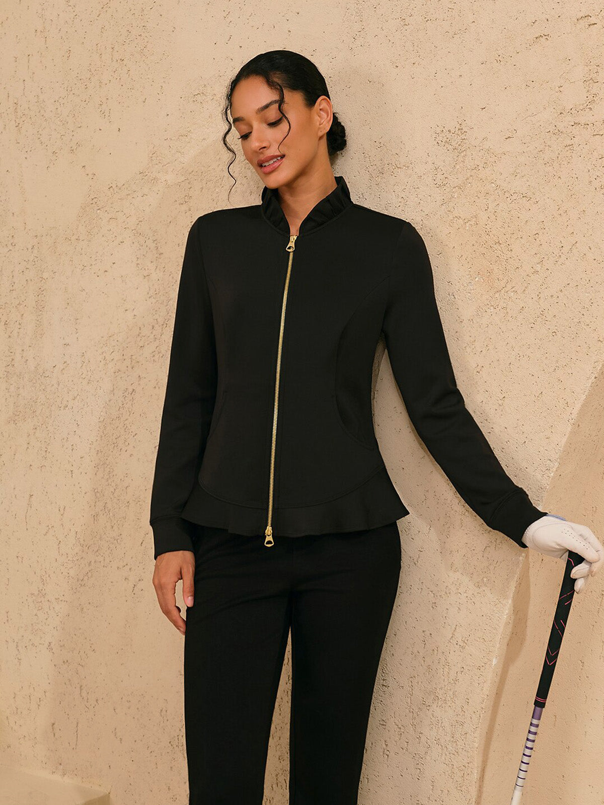 More Than Basic Ruffle Golf Jacket