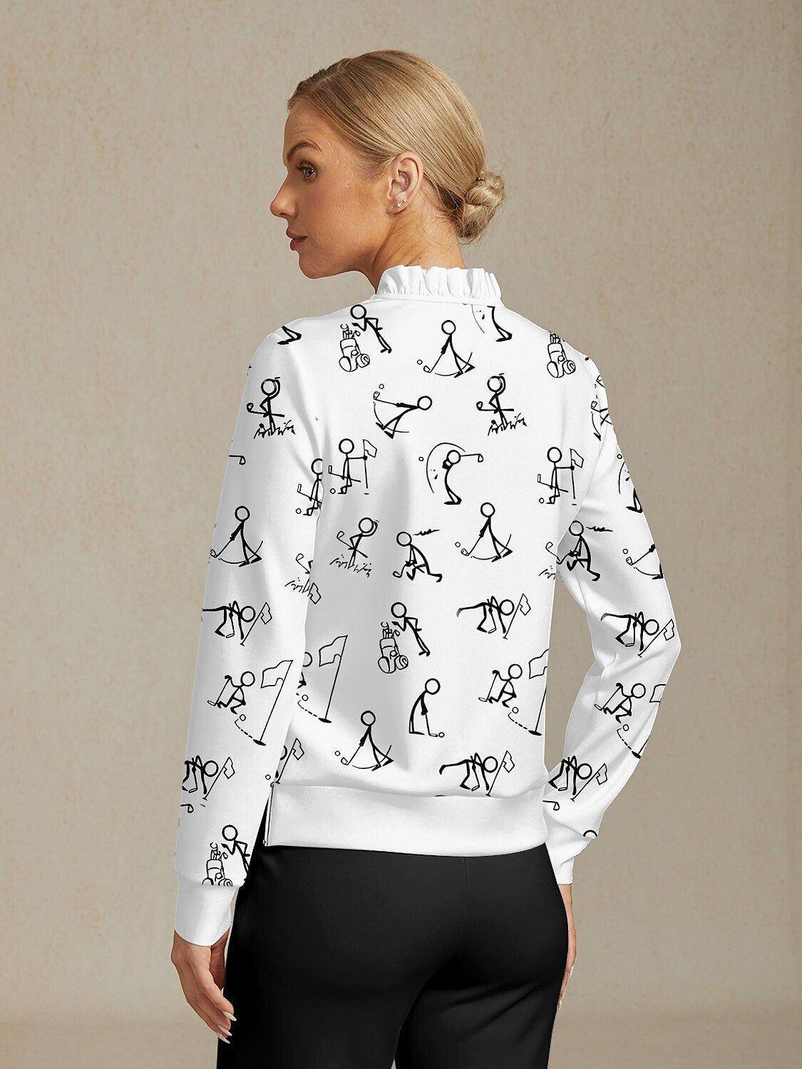 Hyper-prep Ruffle Collar Golf Sweatshirt