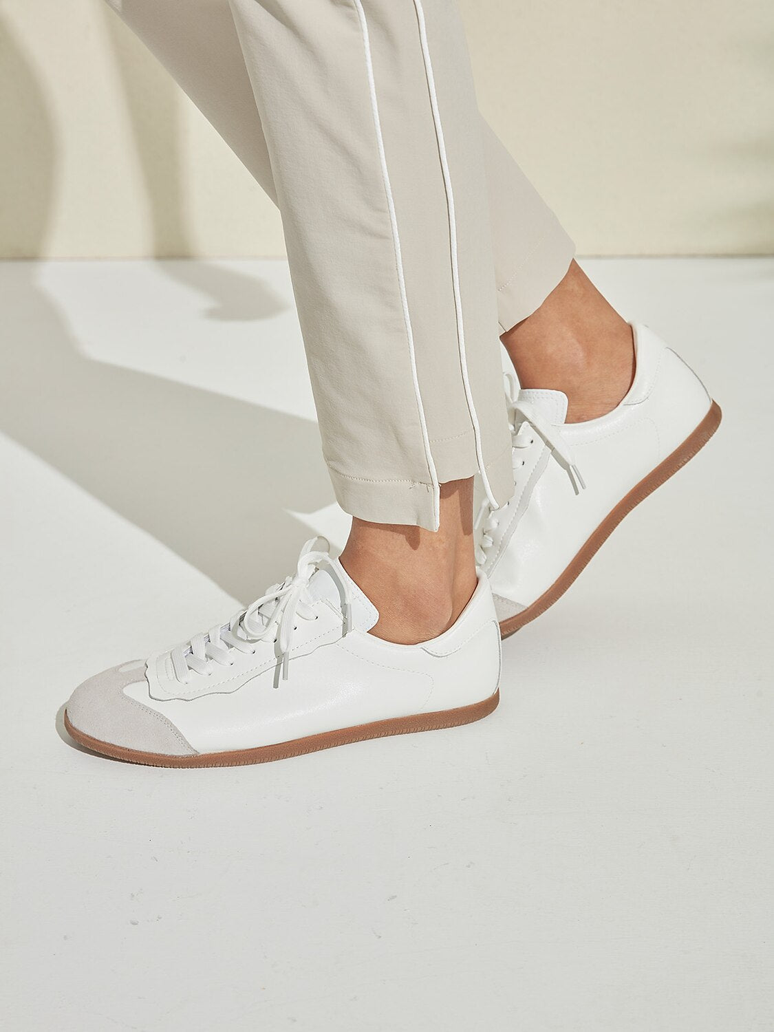 FitFlex Leather Retro Trainer Sneakers Women