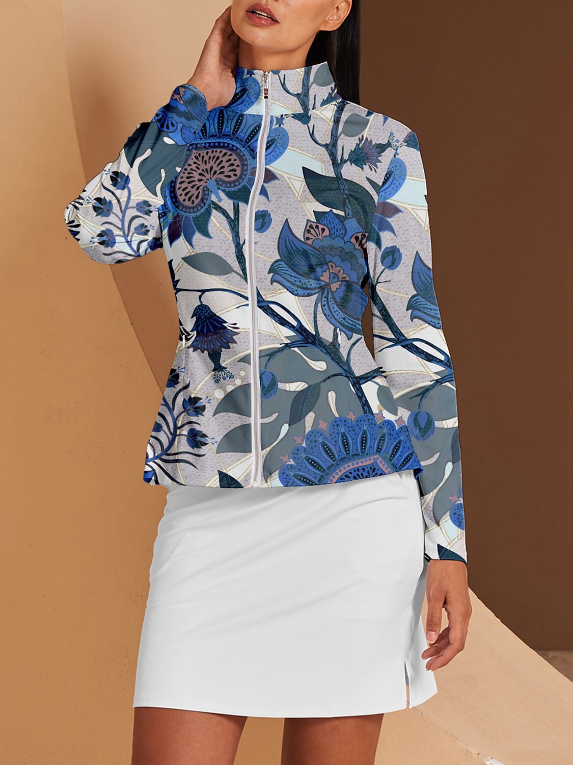 Botanical Energy Ruffle Golf Jacket Sun Protection