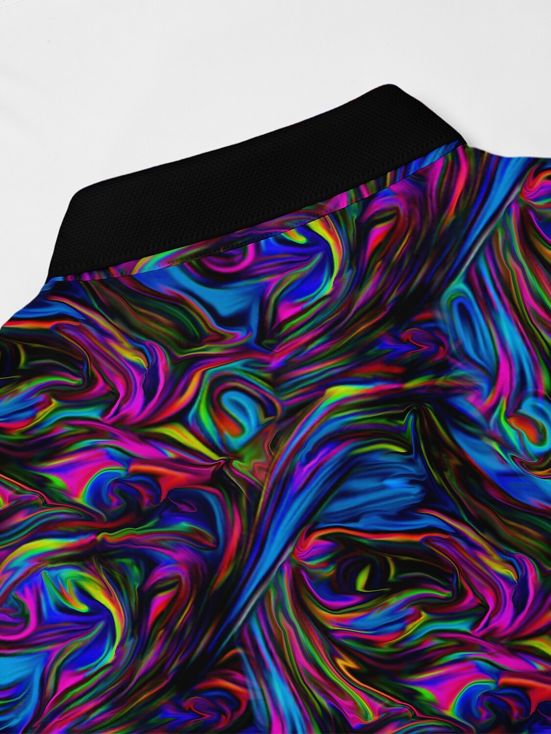 Inked Skins Men's Ribbed Collar Polo Top UPF50+