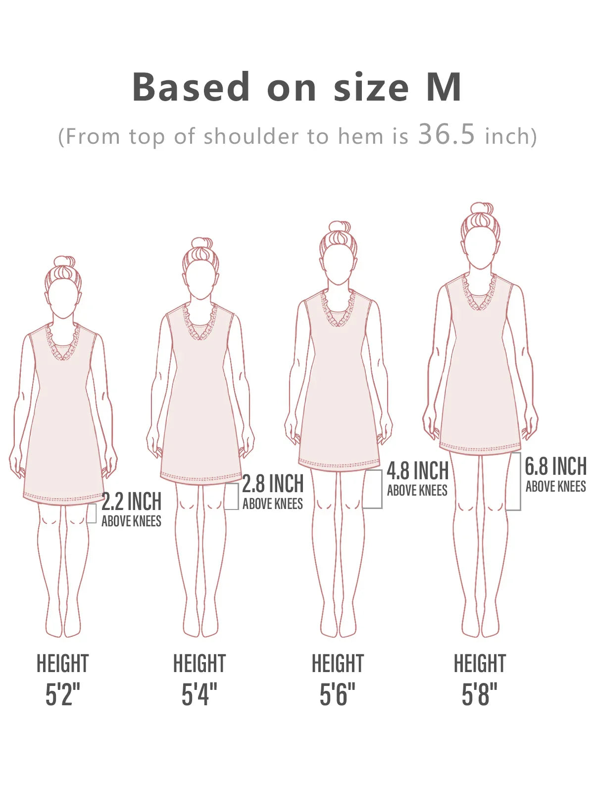 More Than Basic Sleeveless V Neck Ruffle 36.5 Inch Dress UPF50+