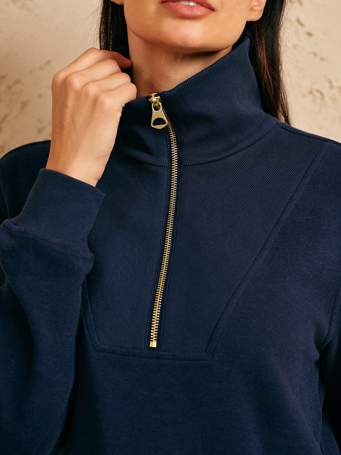 UltraSoft Velour Long Sleeve Side Zipper Sweatshirt