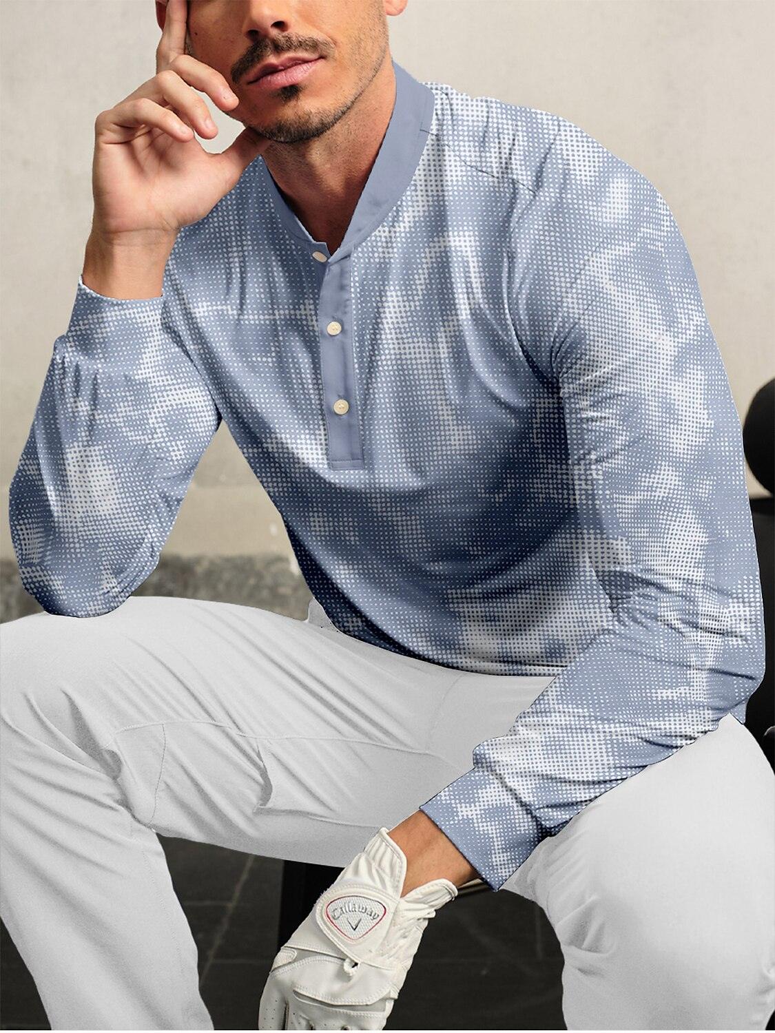 Inked Skins Men's Golf Henley Shirt UPF50+