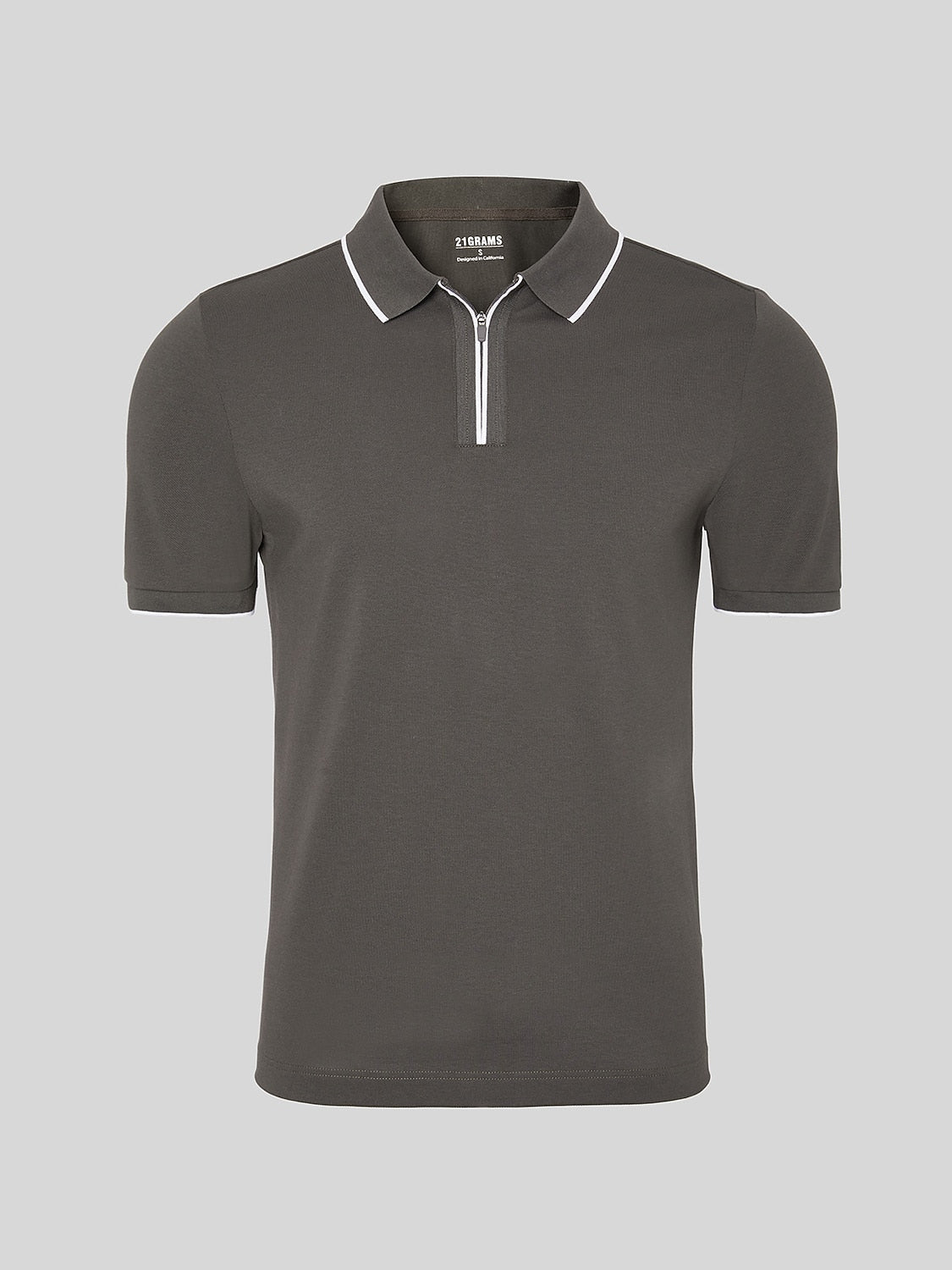 NaturalComfy Men's Quater Zip Short Sleeve Polo