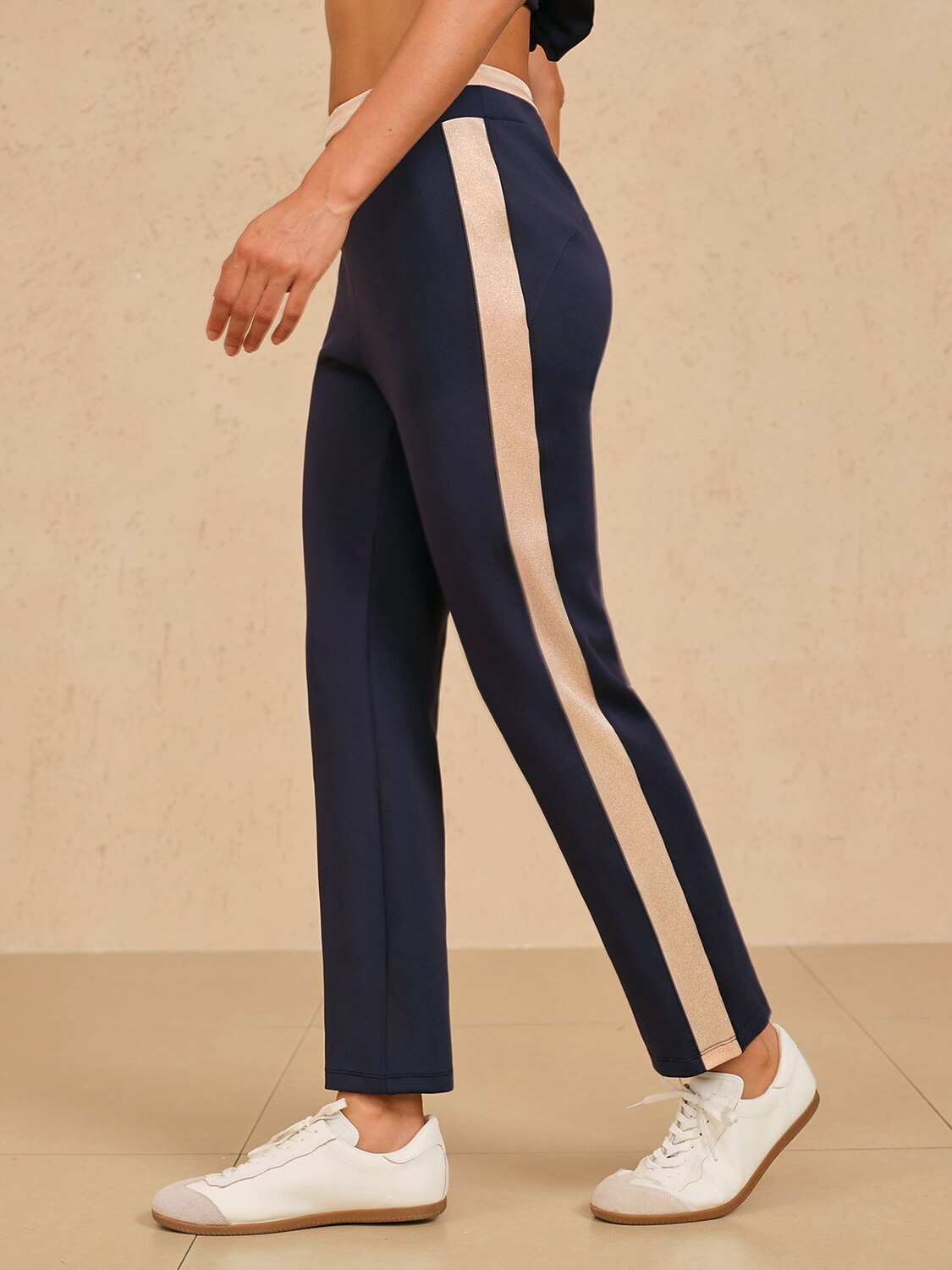 Navycore 39 Inch Stretch Color Block Ankle Pants